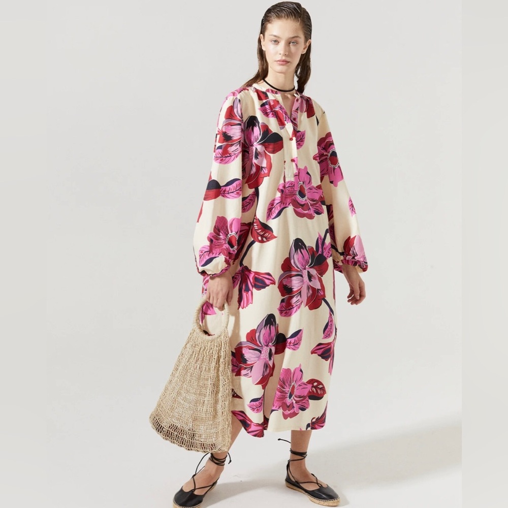 Lanhtropy Sake Dress in Hibiscus Size L NWT